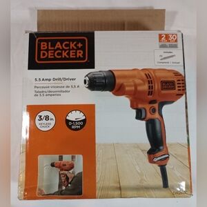 BLACK+DECKER 5.5 Amp Corded Drill/Driver – Open Box – Rusted Bit